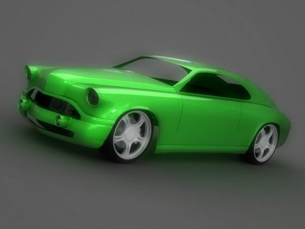 Зеленый автомобиль